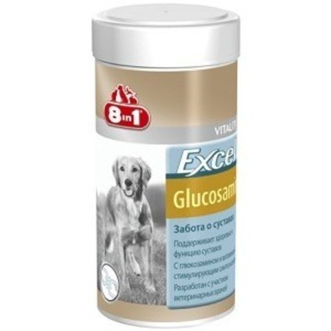 8in1 Excel Glucosamine кормовая добавка для поддержания здоровья суставов для собак 55 табл.