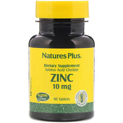 Nature's Plus, Цинк, 10 мг, 90 таблеток