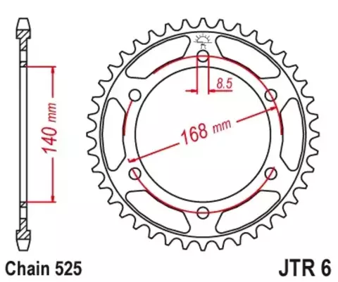 Звезда ведомая JTR6 42