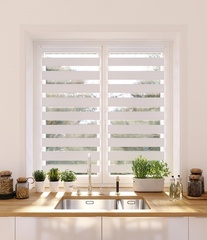 Рулонные шторы День-Ночь Снежно-белый