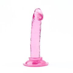Розовый анальный фаллоимитатор на присоске - 12 см. - 