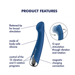 Вибратор для точки G с ротацией Satisfyer Spinning G-Spot 1 синий