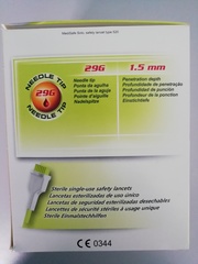 7730 Ланцет автоматический Medisafe Solo 29G, 1,5 мм, 200 штук /HTL-STREFA S.A., Польша/