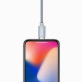 Кабель USB - Lightning 2A магнитный Hoco U40A 1м (100 см) (Серый)