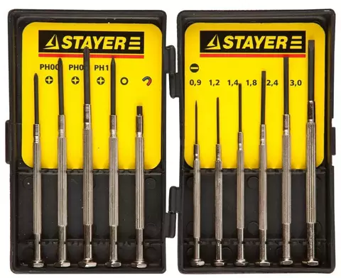 Набор отверток для точных работ STAYER 2560-H11, 11 предм.