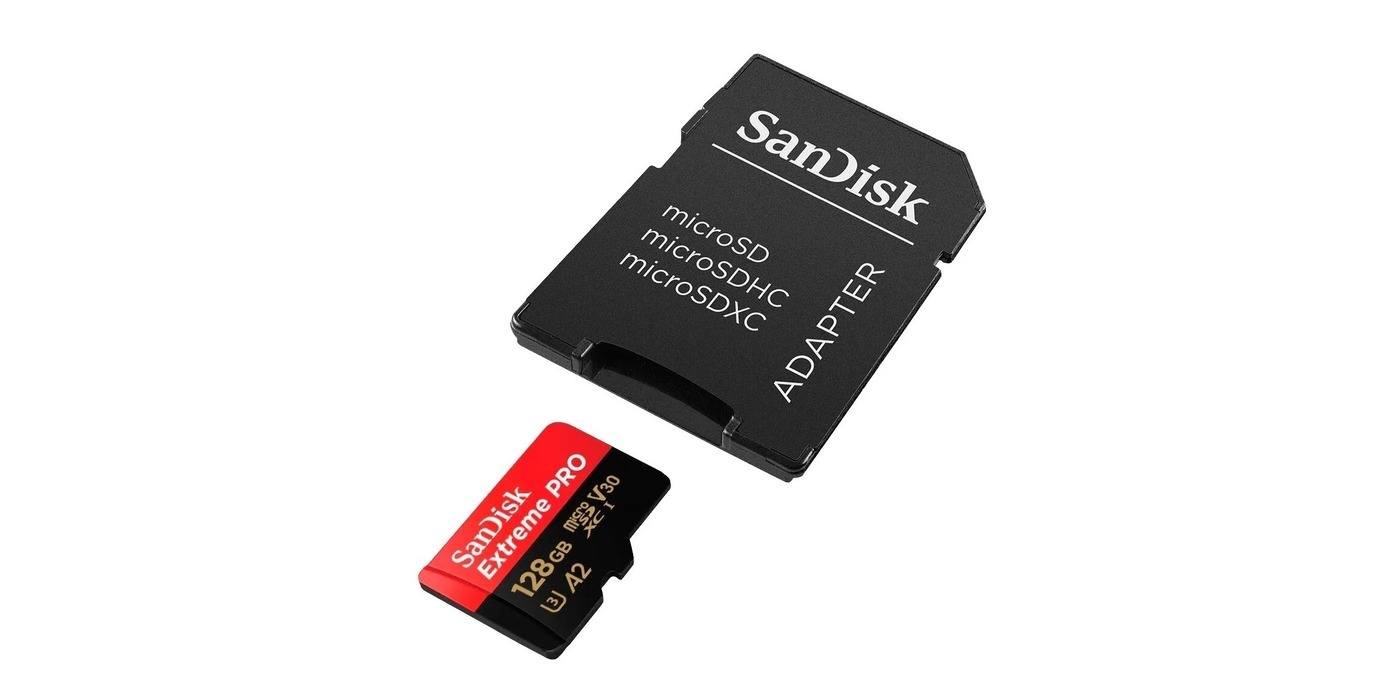 Карта памяти microSDXC 128GB SanDisk Class 10 UHS-I A2 C10 V30 U3 Extreme Pro (SD адаптер) 200MB/s