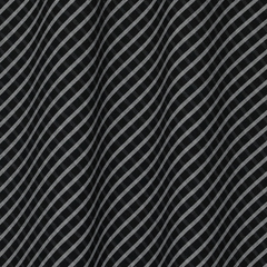 Хлопковая саржа в чёрно-белую полоску (253 г/м2)