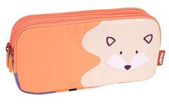 Penal \ Пенал \ Pencil bag 3-ZIPPER PENCIL CASE FUN ANIMALS ORANGE