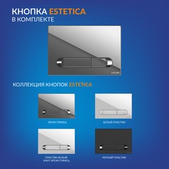 Комплект CITY CO DPL EO slim инсталляция LINK PRO кнопка ESTETICA пластик хром глянцевый