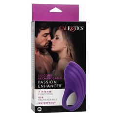 Фиолетовое эрекционное виброкольцо Silicone Rechargeable Passion Enhancer - 
