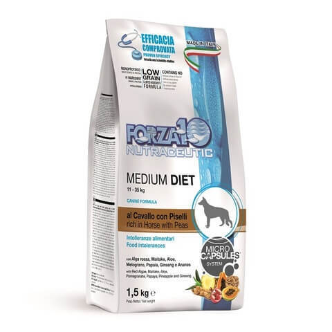 купить FORZA10 LineDIET DOG Adult Medium Diet Cavallo сухой корм для собак средних пород с кониной, горохом и рисом