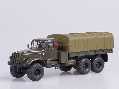 KRAZ-255B1 board with awning 1969 green 1:43 Nash Avtoprom