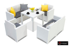 Стол B:rattan Dallas 800*800мм, белый
