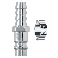 KRAFTOOL штуцер ?елочка?, 10 мм - рапид штуцер, с хомутом, переходник (06597-10)