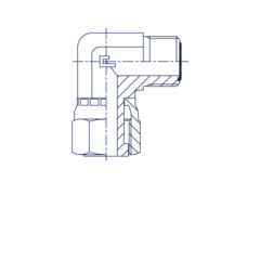 Соединение PN90 ORFS 1.3/16 (обжатая гайка) CAST