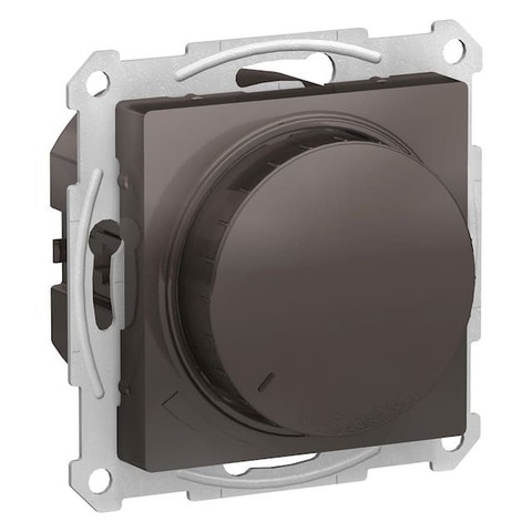 Светорегулятор/диммер поворотно-нажимной LED 400 Вт. Цвет Мокко. Schneider Electric AtlasDesign. ATN000623