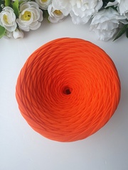 Orange knitting yarn