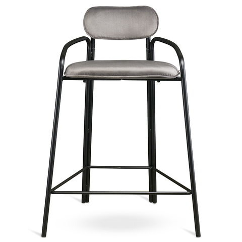 Стул полубарный Latitude Ror Round черный/серый