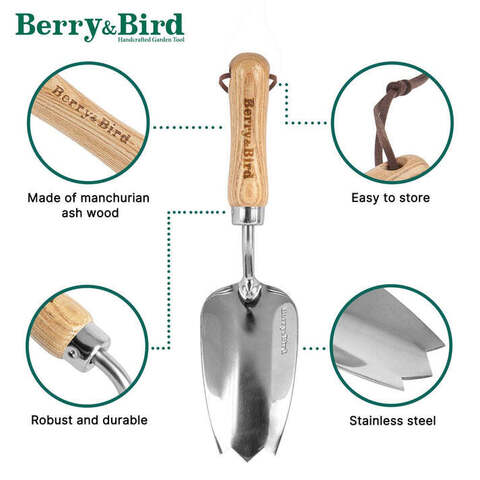 Совок тюльпан (серебряный) ручной Berry&Bird