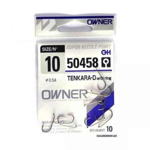 50458 № 10 Крючки OWNER Tenkara Down W/ Eye-Brown/ продажа от 5 уп.