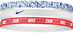 Повязка на голову Nike Printed Hairbands 3PK - game royal/white/university red