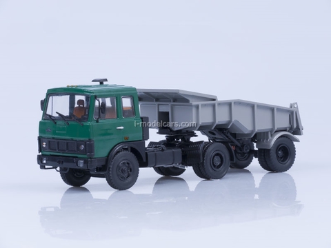 MAZ-5432 tractor green and trailer MAZ-5232V gray 1:43 AutoHistory