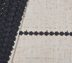 Кружево плетёное, ш. 1,2 см, чёрный