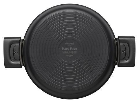 Кастрюля Fiskars Hard Face 1052227 3.5л. d=22см (с крышкой) черный