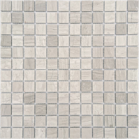Мозаика LeeDo Caramelle: Pietrine - Travertino Silver (Пет.) мат. 29,8x29,8x0,4 см (чип 23x23x4 мм)