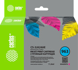 Картридж струйный Cactus CS-3JA24AE 963 пурп.пигм. (11мл) для HP OfficeJet 9010, 9012, 9013, 9014, 9015, 9016, 9019, 9020, 9025