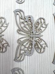 Наклейки Бабочки, Бумага вырубка, Серебро Глиттер, 12 шт. / 12*8,5см - 4 шт., 10*7,5см - 4 шт., 8*5,5см - 4 шт.