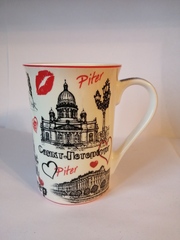 Кружка фарфор 300 мл с видами Петербурга