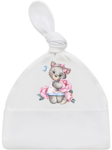 Шапочка с принтом "Милая киска"