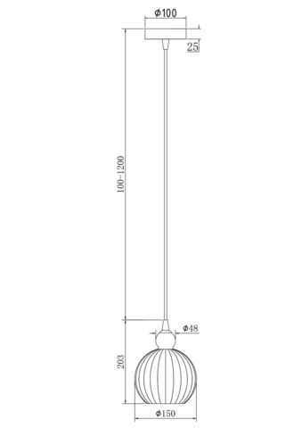 Подвесной светильник Maytoni Karla P006PL-01BS