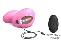 Розовый U-образный стимулятор клитора и точки G с пультом ДУ Wonderlover - 