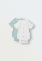 Комплект из 2 боди ажур (белый/аква)