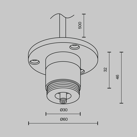 Комплектующие для систем освещения с токоведущими элементами Maytoni Accessories for system shelf CA022BO-P-B