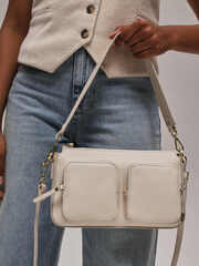 Сумка женская багет на плечо ванильное молоко