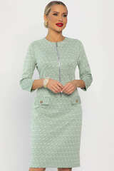 Платье Леди Мери НЬЮ (бежево-салатовое) П13667-19М LT Collection