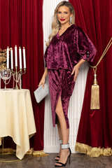 Платье Вэнсдей (винное) П14671-4М LT Collection