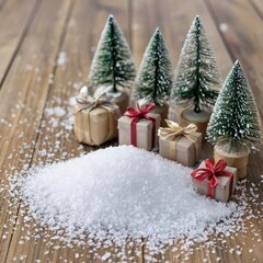 Снег искусственный 1-2 мм, белый, рассыпчатый, 45-50 гр.