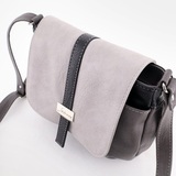 Сумка Саломея 106 мульти итальянский серо-черный