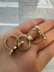 Сет из трех колец РОМАШКА style by GUCCI с цветными вставками (цвет бронза)