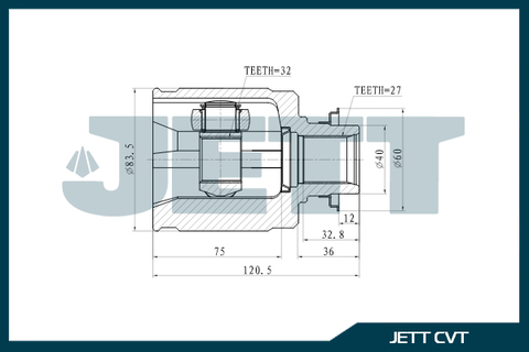 ШРУС внутренний JETT V40-3013
