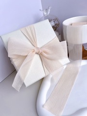 Лента шифон (4,0см*5м), Бежевый