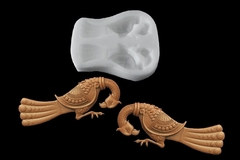 Силиконовый молд Птицы винтажные малые