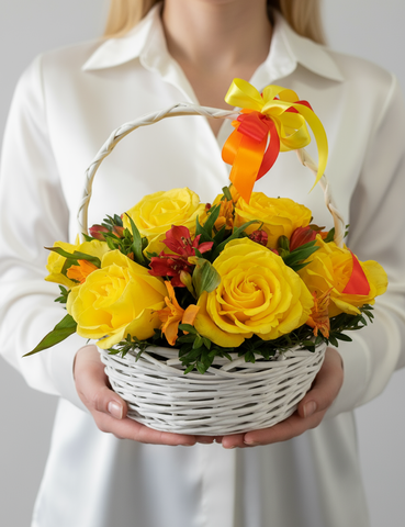 Корзина с цветами Радость
