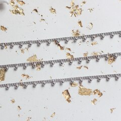 Цепочка с подвесками шариками звено 1,8 мм, родирование, 32 см, А146-1 (32см)