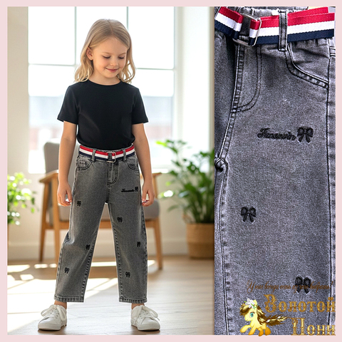 Джинсы девочке (1-6) 260331-LT2554