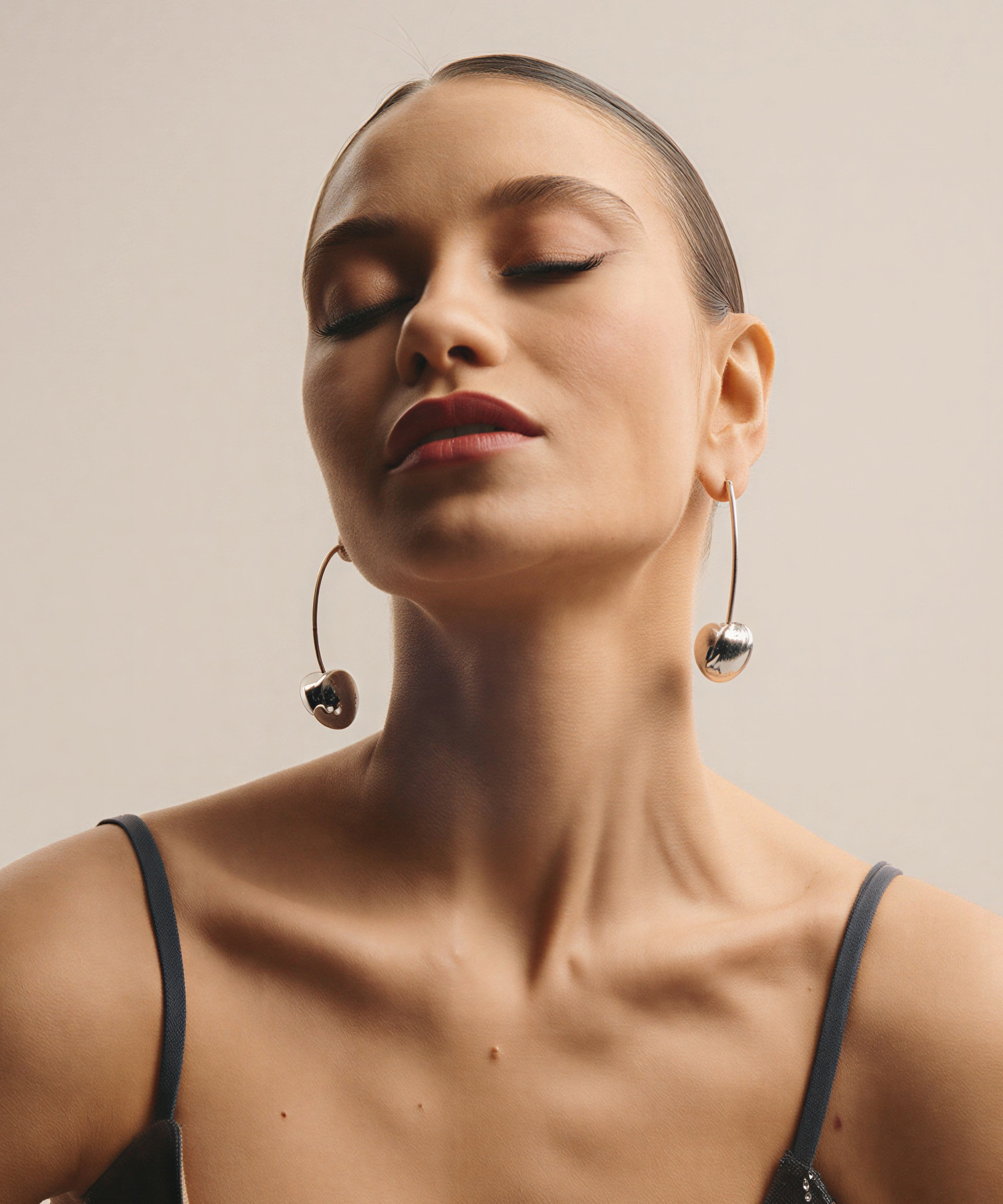 Серьги Вишни silver mini